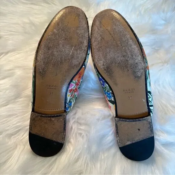 Gucci X Ken Scott Floral Princetown Mules - 37 - RARE - Picture 10 of 11
